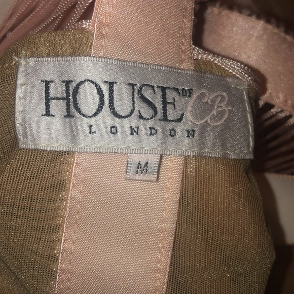 House of CB Blush Pink Fringe Overlay dress - Picture 8 of 9